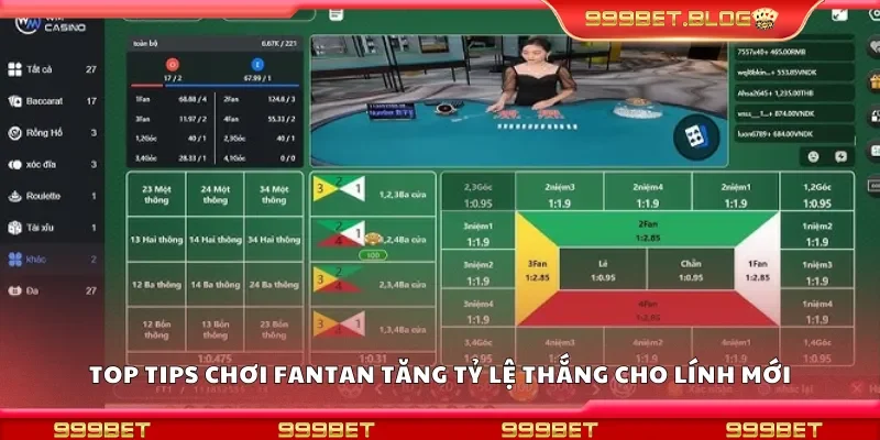 Top tips chơi Fantan tăng tỷ lệ thắng cho lính mới